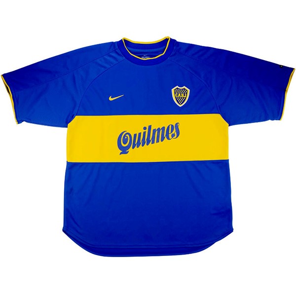 Thailande Maillot Football Boca Juniors Domicile Retro 2000 2001 Bleu